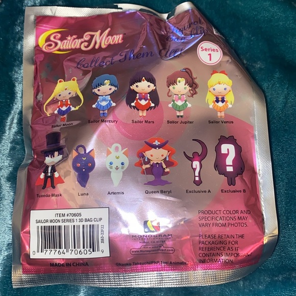 Sailor Moon 🌙 Sailor Mars Figural Bag Clip - Blind Grab Bag Series 1 - Picture 2 of 2